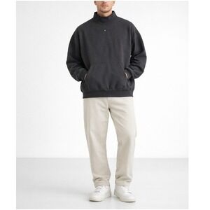 YZY Men's Black Yeezy GAP 03 High Neck Pullover Distressed Sweatshirt XL NWOT